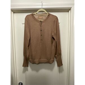 Zadig & Voltaire Monday CP Tan Ultra Light Cashmere Sweater (Size L)